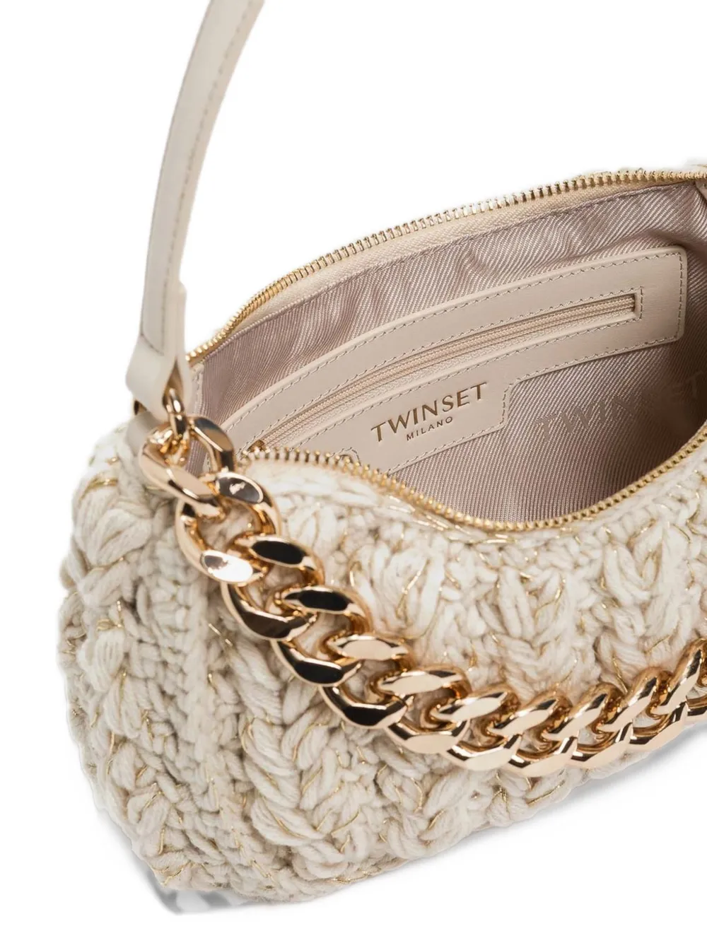 TWINSET crochet Liliane bag Beige