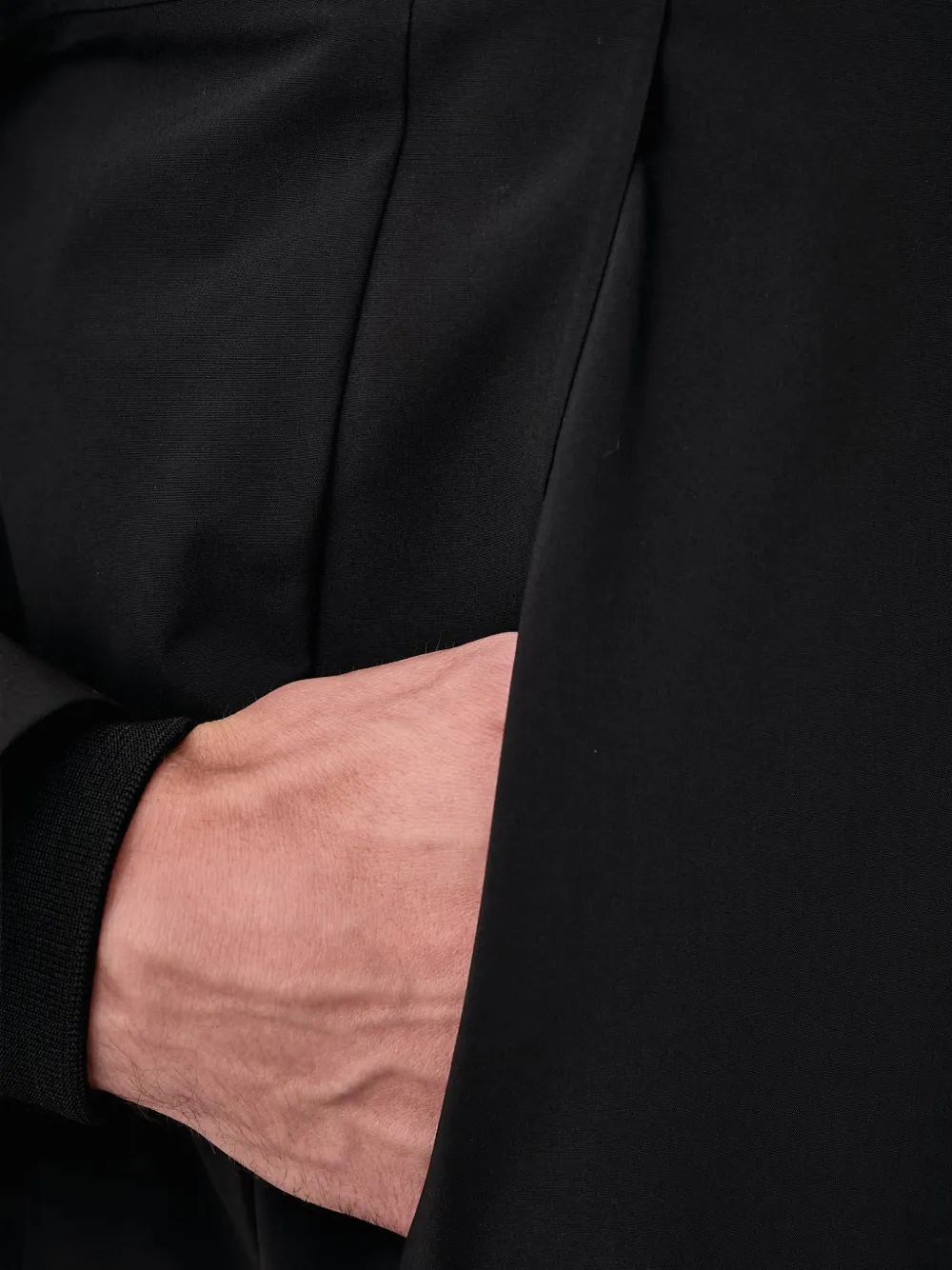 Marc O'Polo hooded zip-up parka coat Zwart