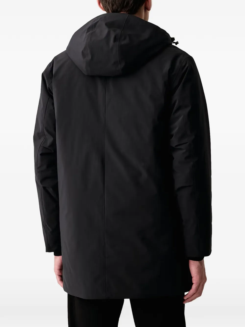 Marc O'Polo hooded zip-up parka coat Zwart