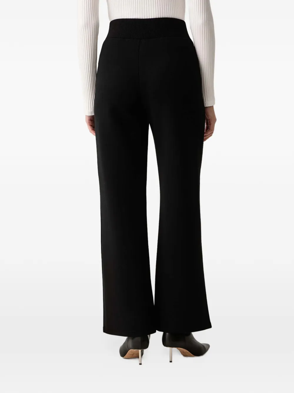 Patrizia Pepe wide-leg trousers Zwart