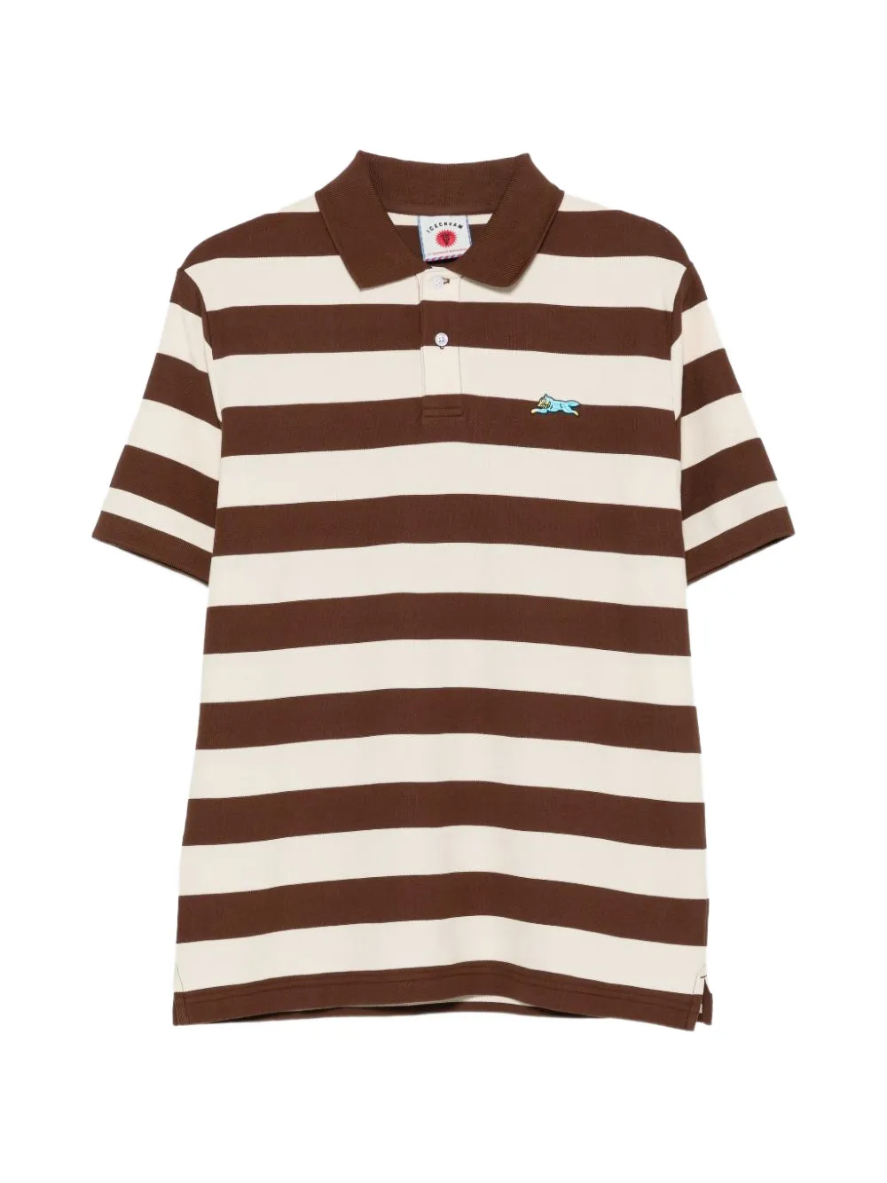 Billionaire Boys Club Ice Cream Running Dog striped polo shirt Bruin