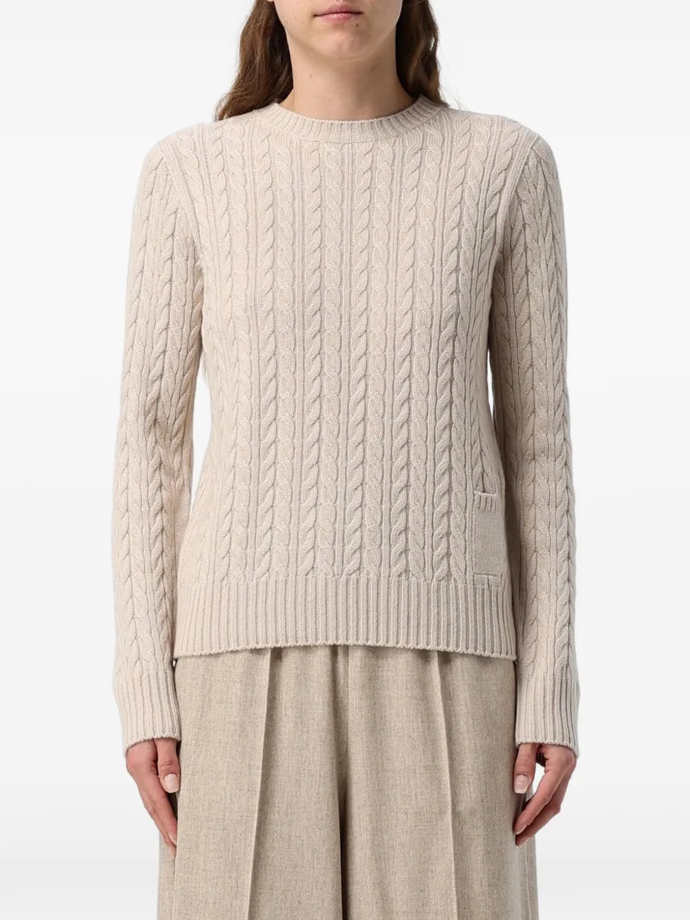 Agnona cable-knit cashmere sweater - Toni neutri