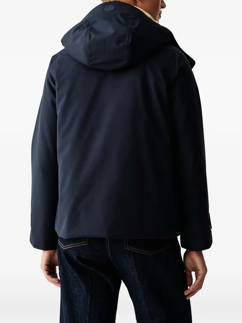 Save The Duck faux-fur trim hooded capt Blauw