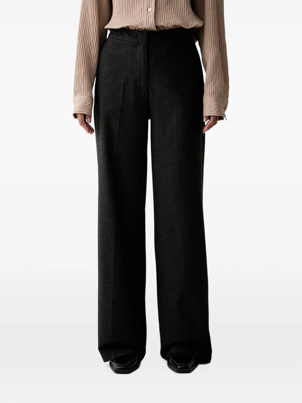 Marc O'Polo Glen pantalon met persvouwen Grijs