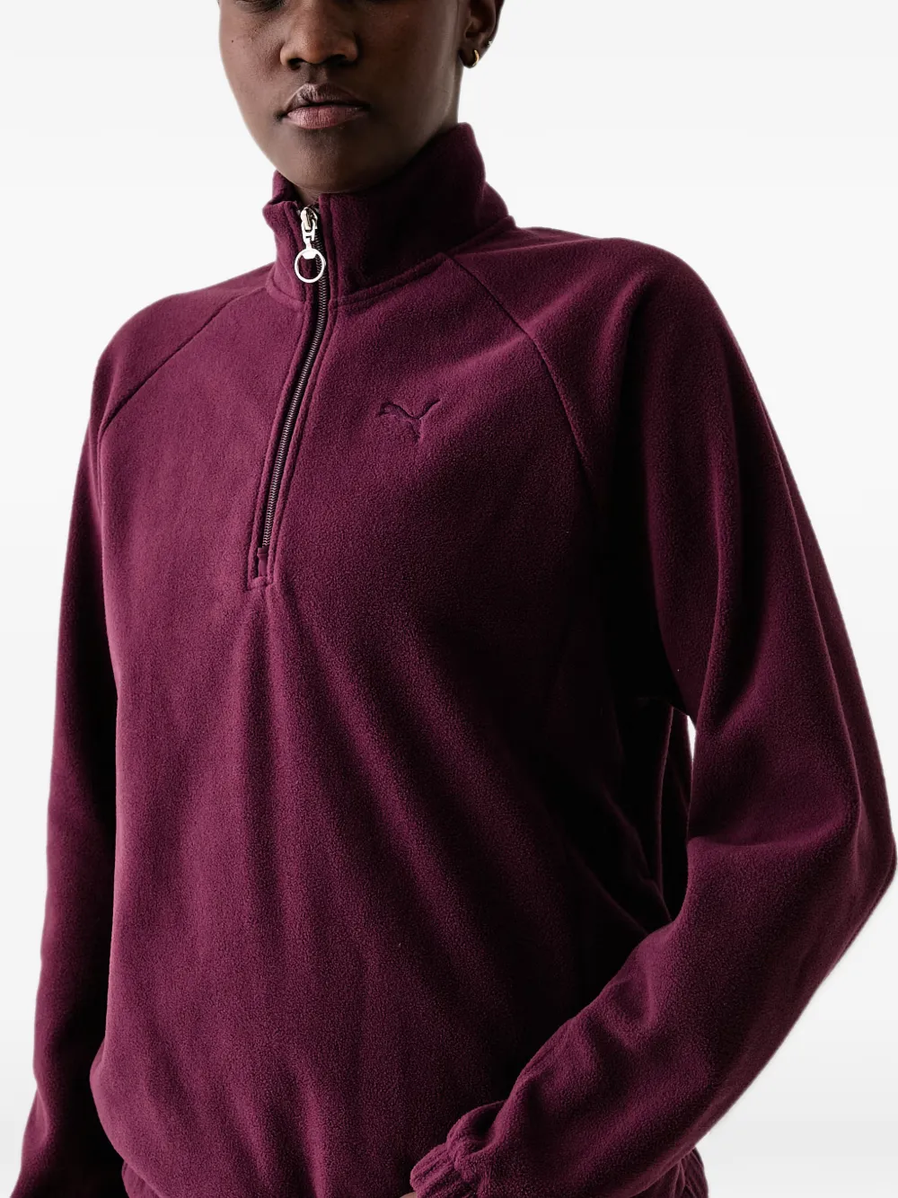 PUMA HER Winterised half-zip crew sweatshirt Rood
