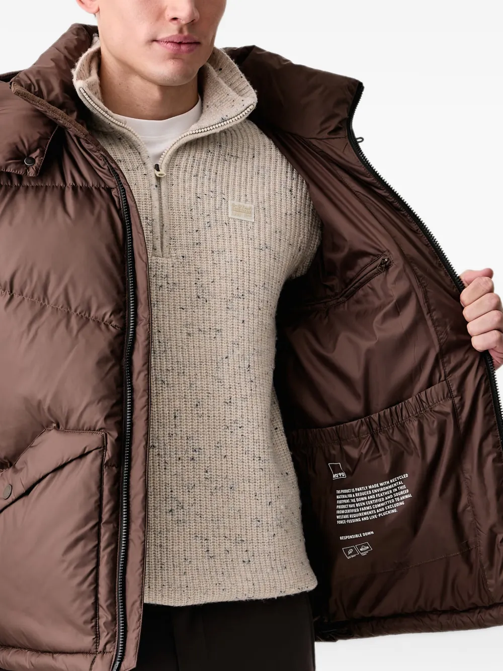 Marc O'Polo quilted hooded jacket Bruin