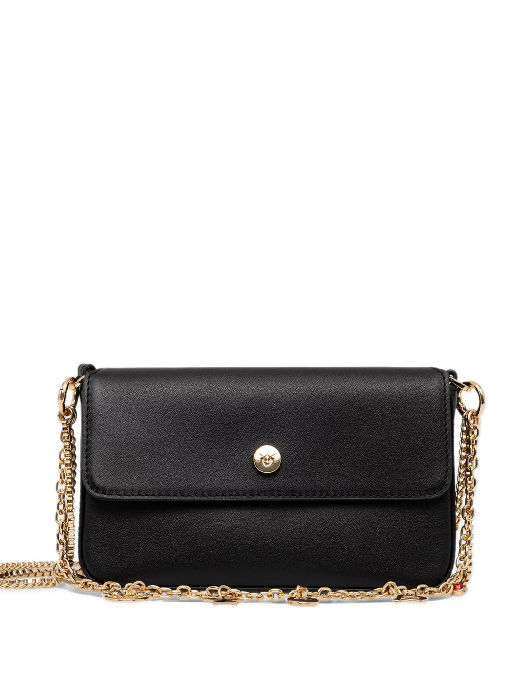 PINKO charm-embellished leather tote bag Zwart