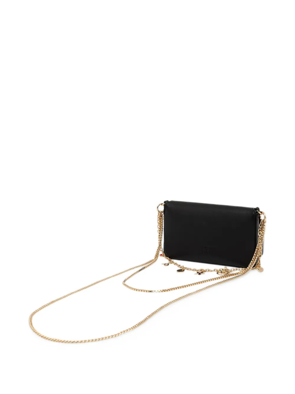 PINKO charm-embellished leather tote bag Zwart