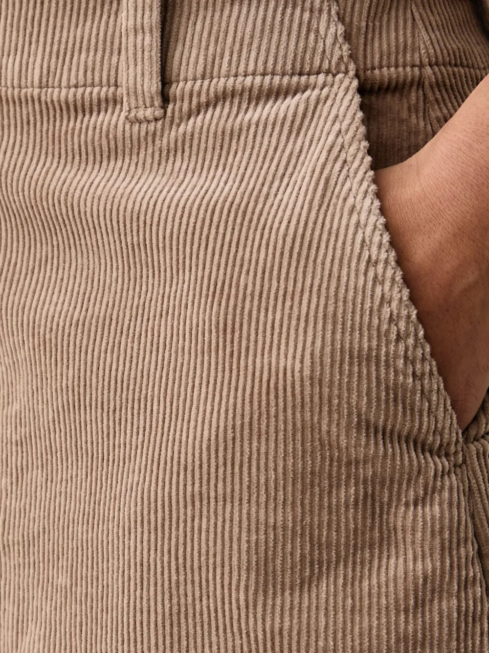 Marc O'Polo corduroy A-line midi skirt Beige