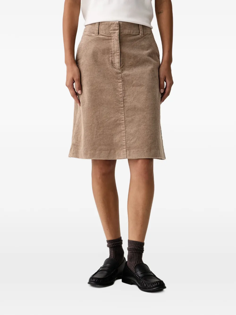 Marc O'Polo corduroy A-line midi skirt - Toni neutri