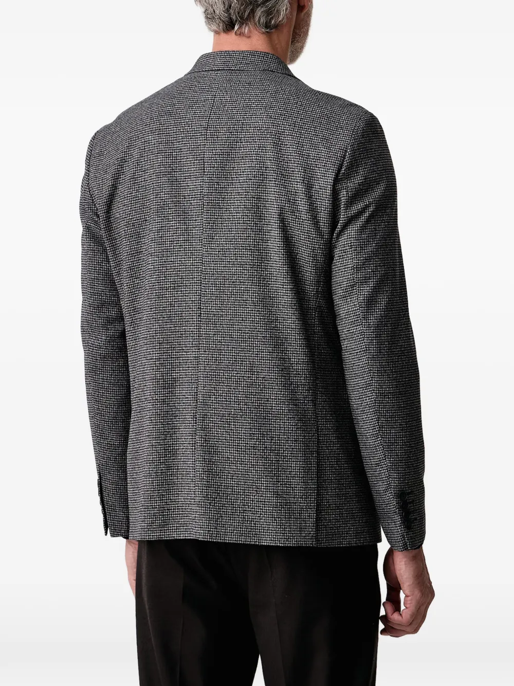 Lindbergh Blazer met pied-de-poule print Grijs