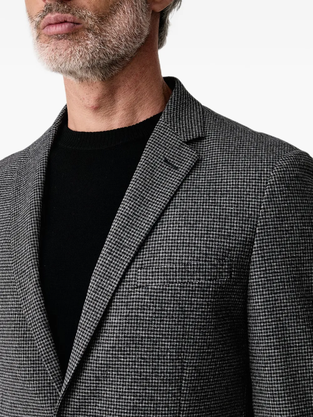 Lindbergh Blazer met pied-de-poule print Grijs