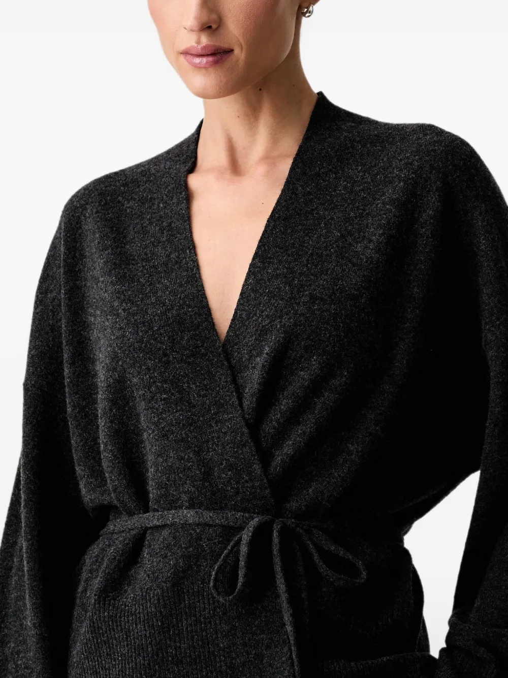 Marc O'Polo Oversized Wrap cardigan Grijs