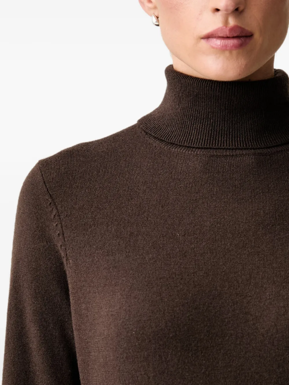 Marc O'Polo roll-neck knitted maxi dress Bruin