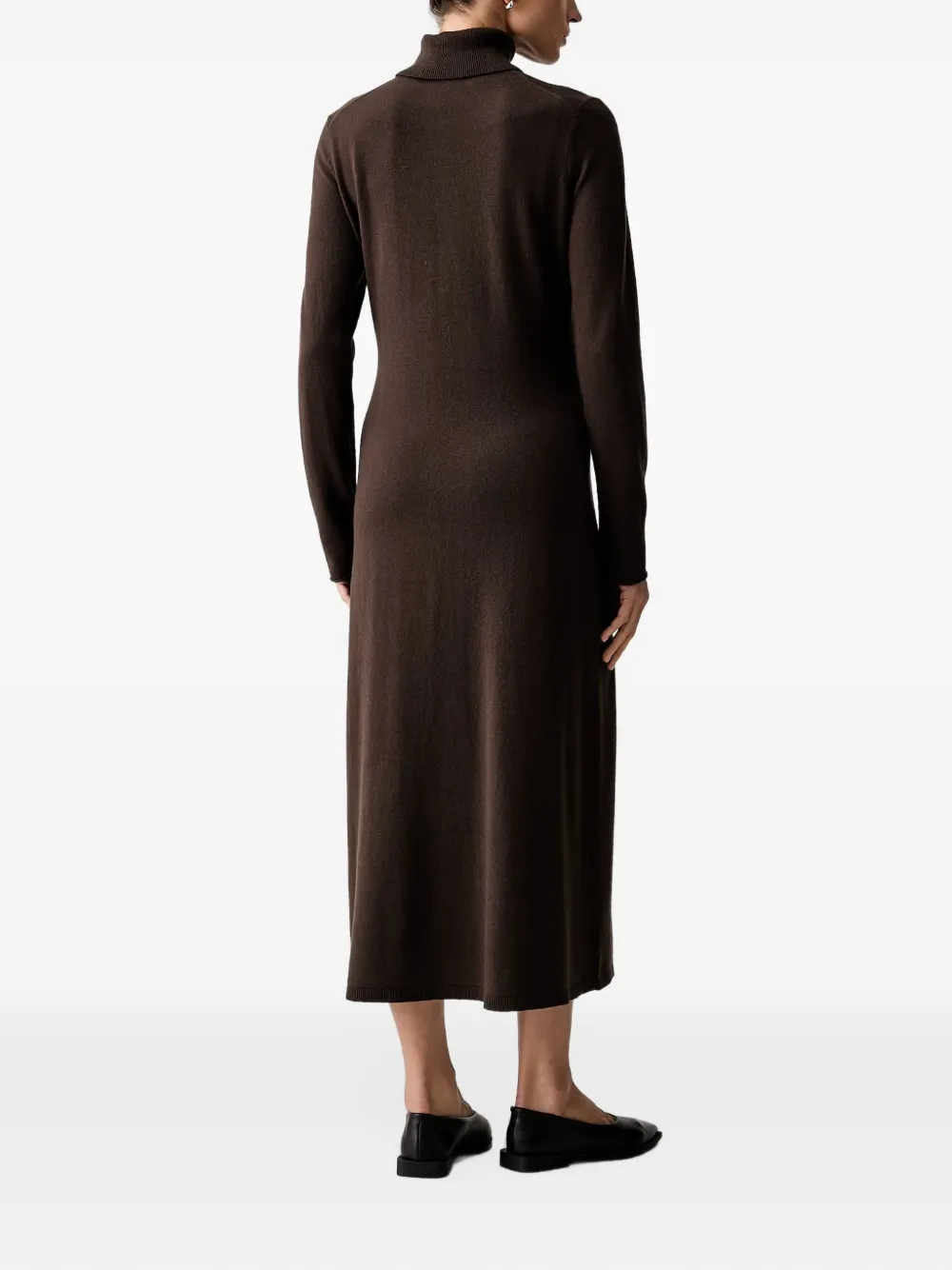 Marc O'Polo roll-neck knitted maxi dress Bruin