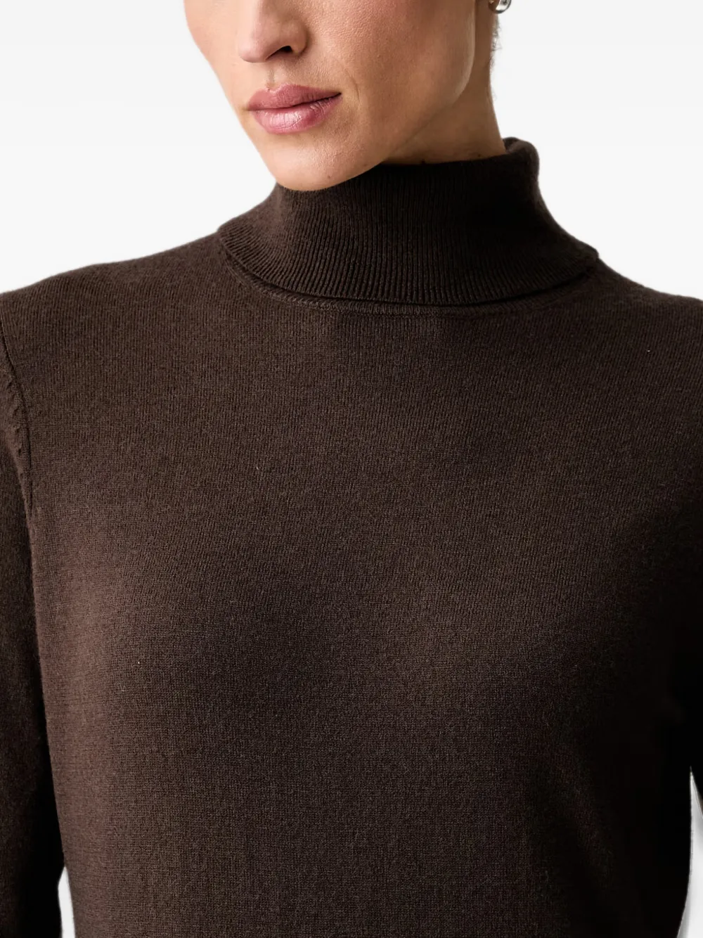 Marc O'Polo roll-neck knitted maxi dress Bruin