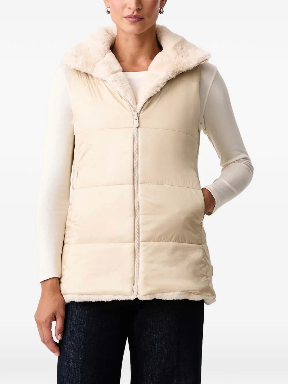 Save The Duck reversible faux-fur gilet Beige
