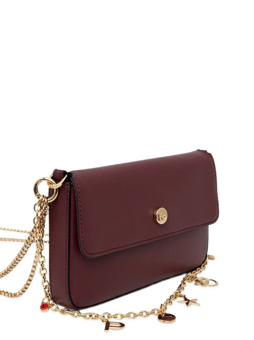 PINKO charm-embellished chain-strap tote bag Rood