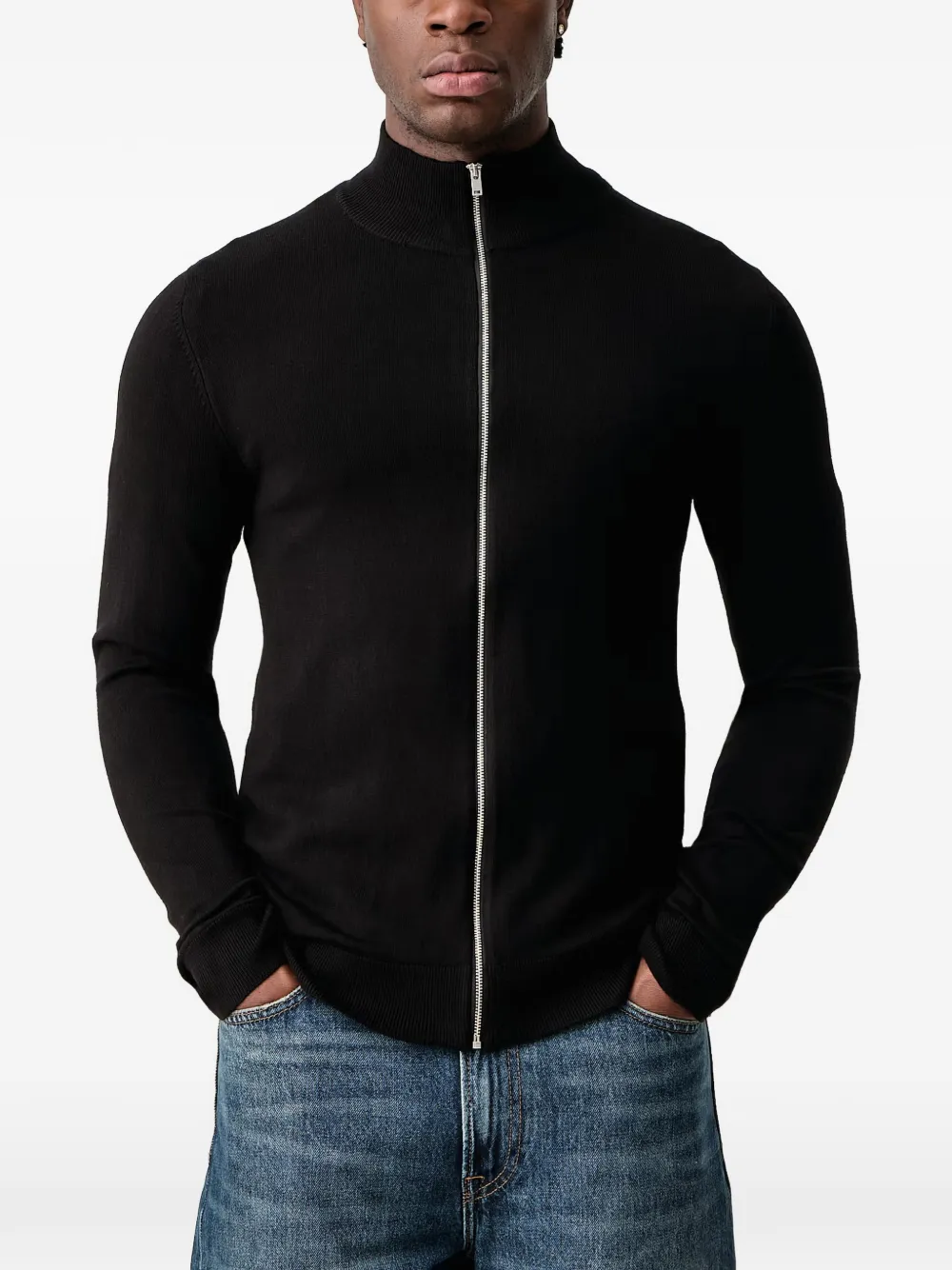 Lindbergh zip-up high-neck cardigan - Noir Lindbergh zip-up high-neck cardigan - Noir