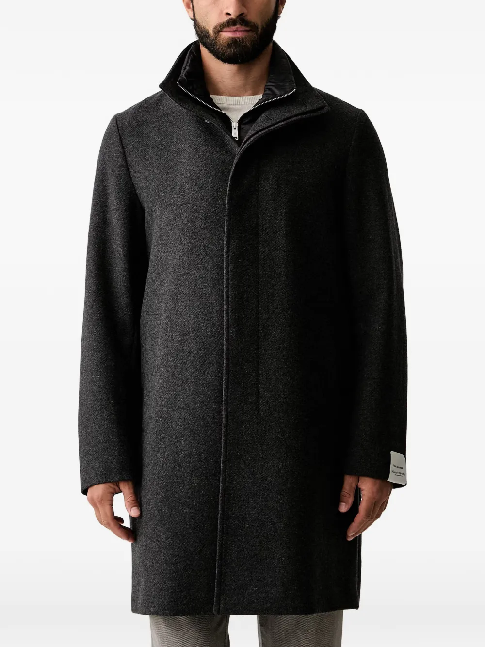 Marc O'Polo padded-insert single-breasted coat Grijs