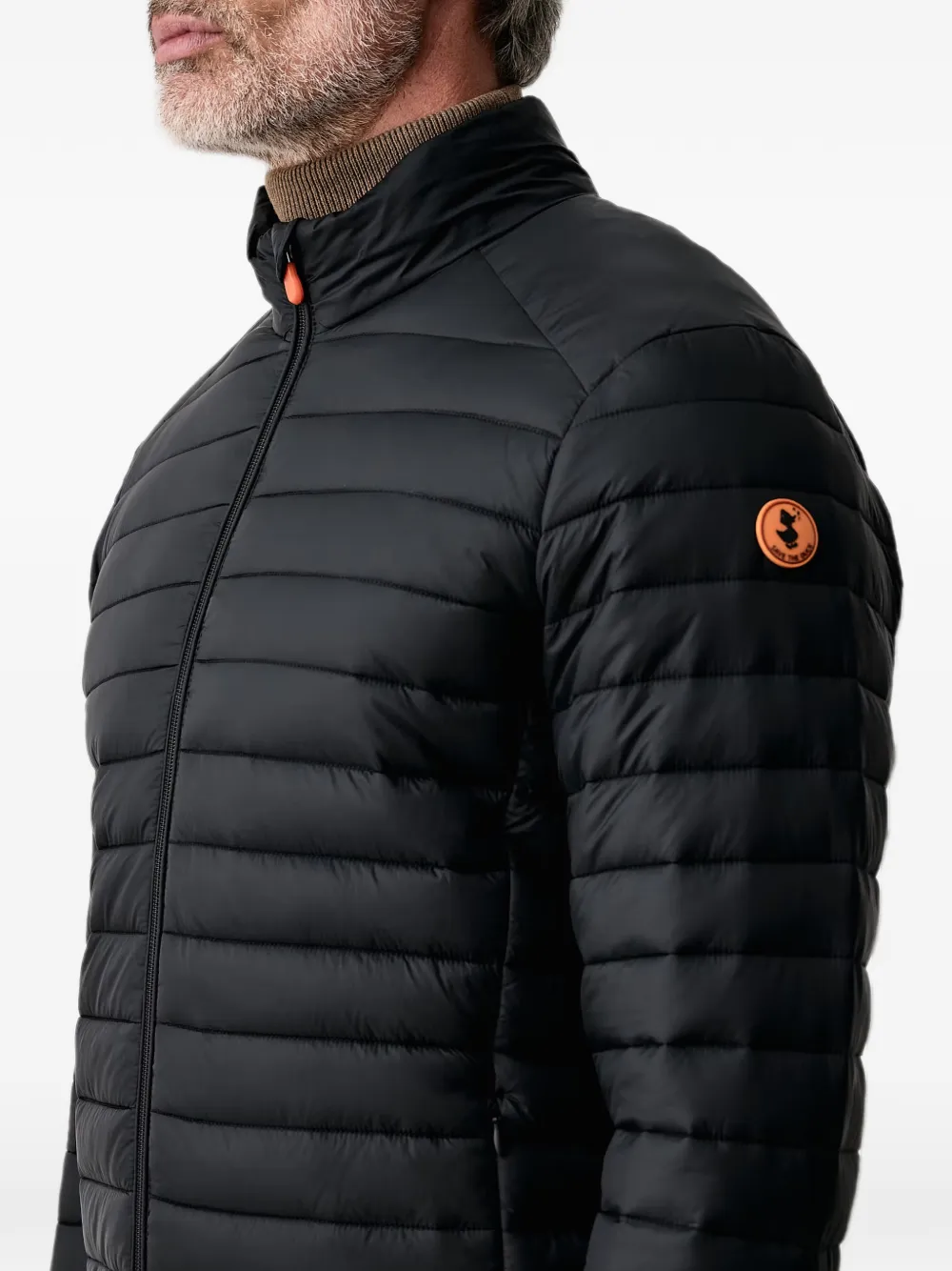 Save The Duck Alexander quilted zip-up jacket Zwart