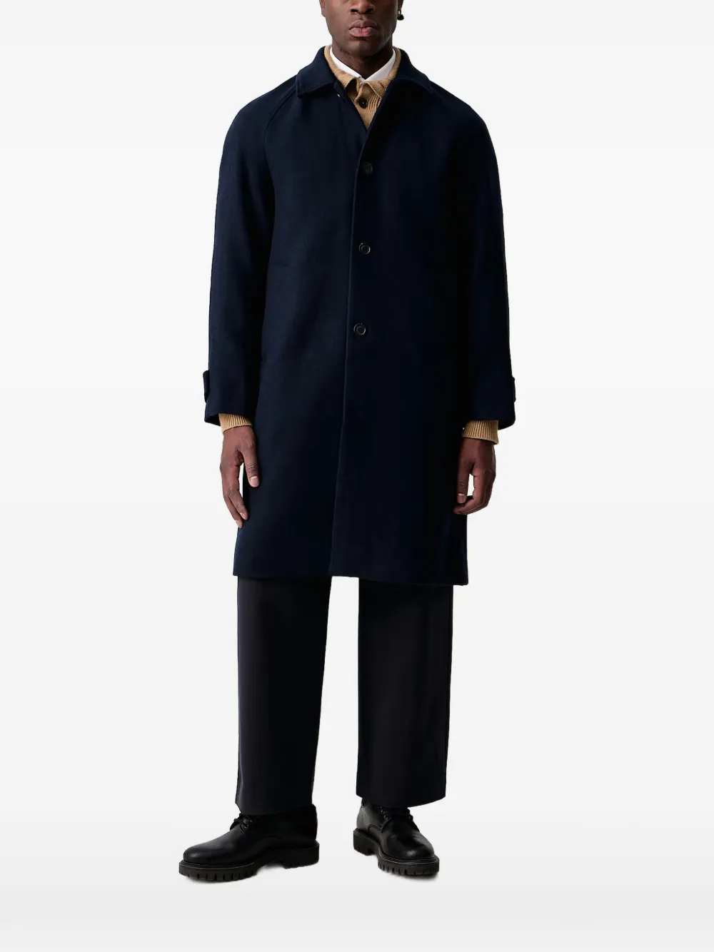 Les Deux raglan-sleeve button-up coat - Blue
