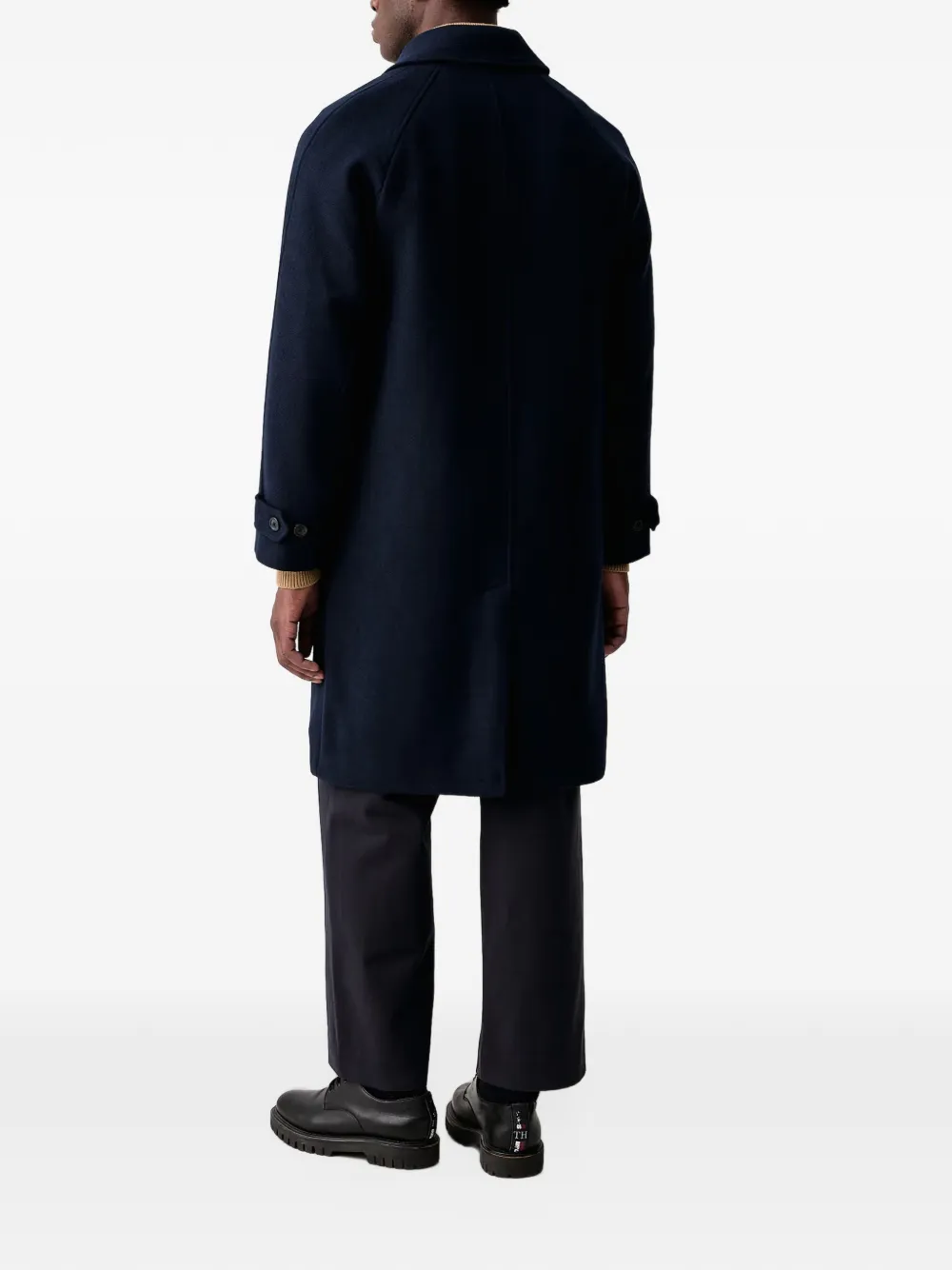 Les Deux raglan-sleeve button-up coat Blauw