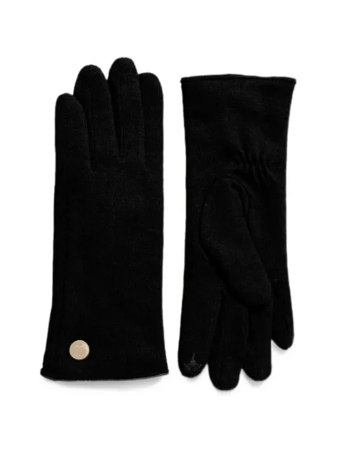 Joop! logo-plaque knitted wool gloves