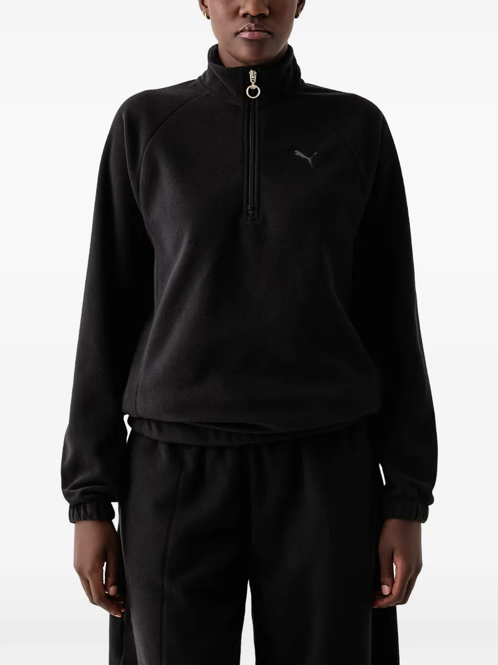 PUMA HER Winterised half-zip crew sweatshirt - Nero