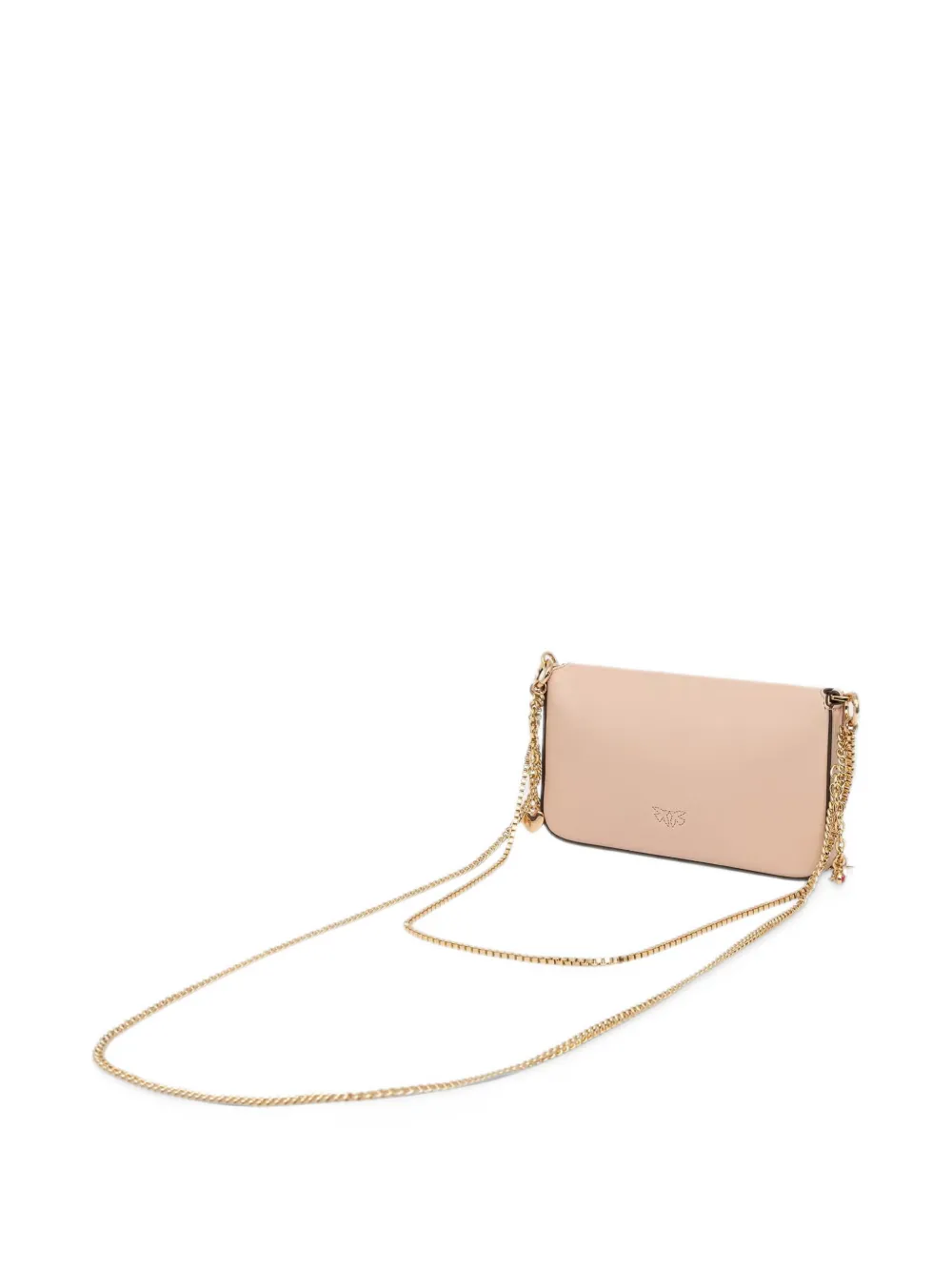 PINKO charm-embellished leather tote bag Roze