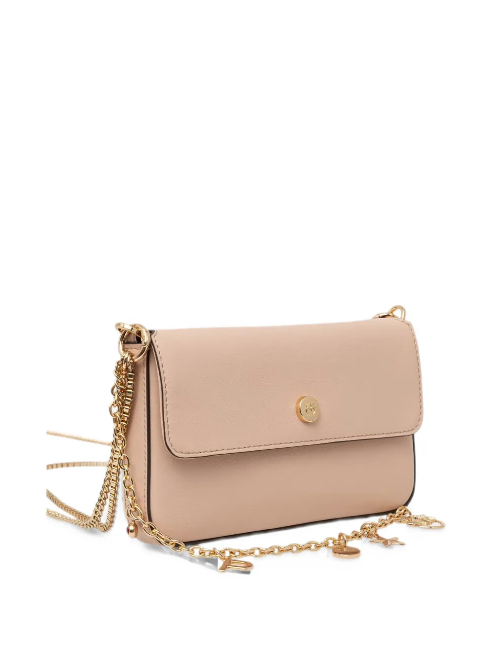 PINKO charm-embellished leather tote bag Roze