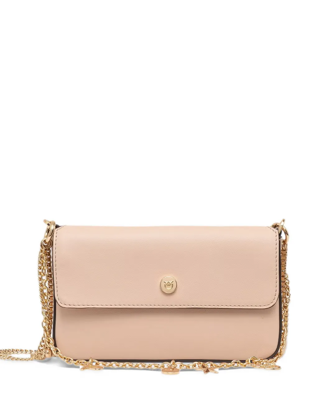 PINKO charm-embellished leather tote bag Roze