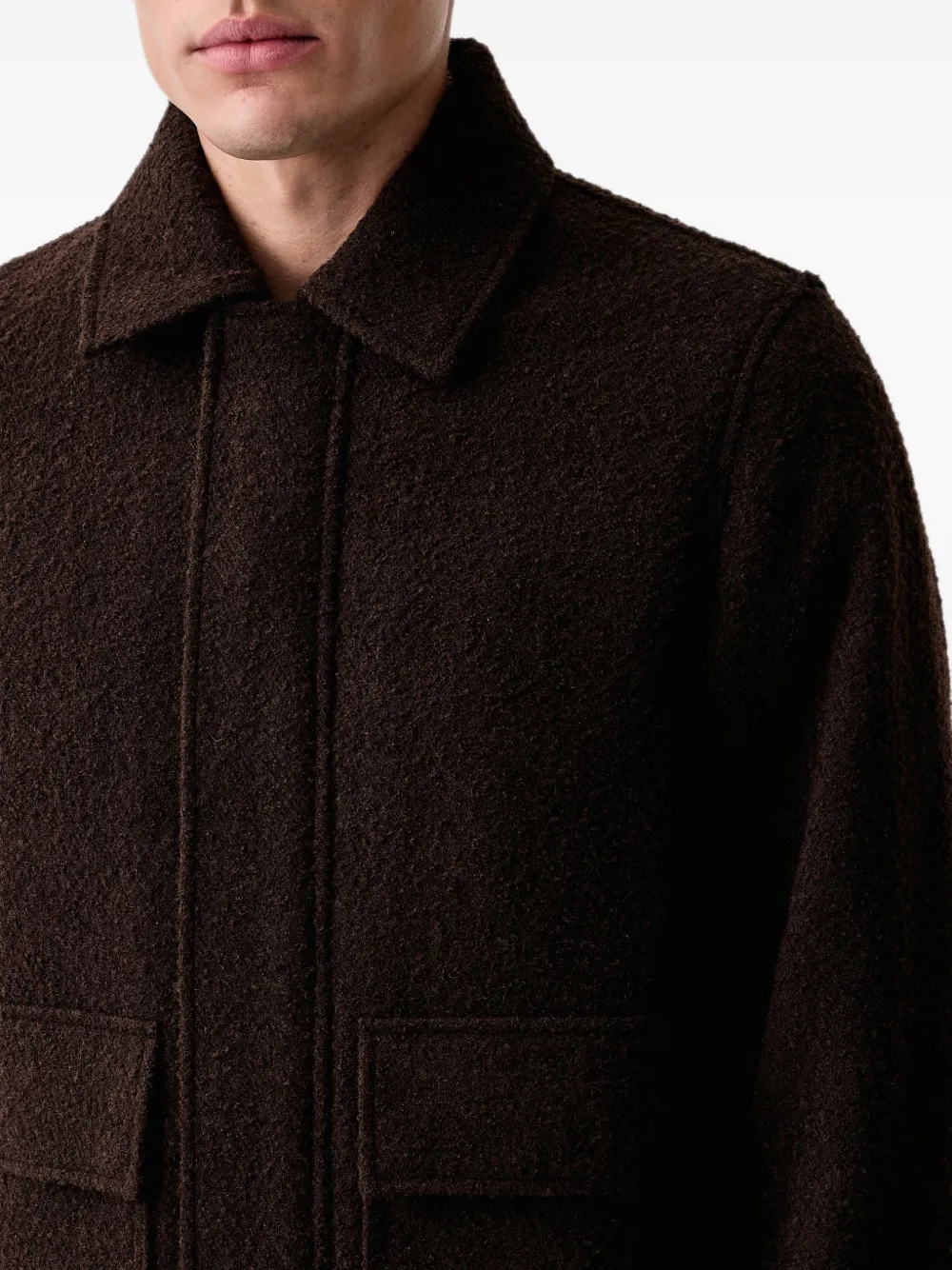 Marc O'Polo bouclé patch-pocket jacket Bruin
