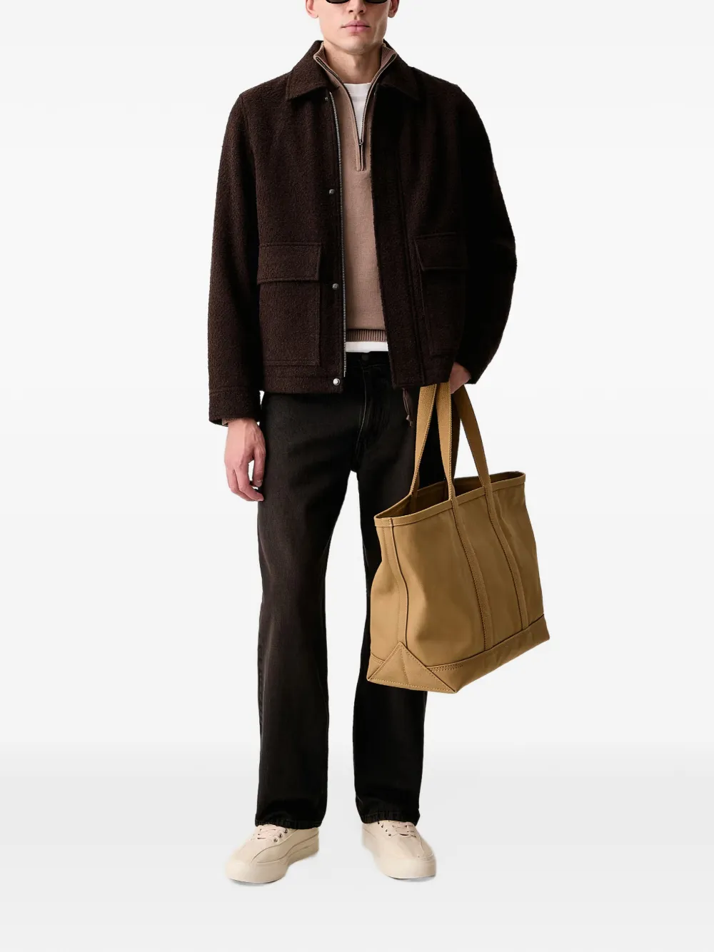 Marc O'Polo bouclé patch-pocket jacket Bruin