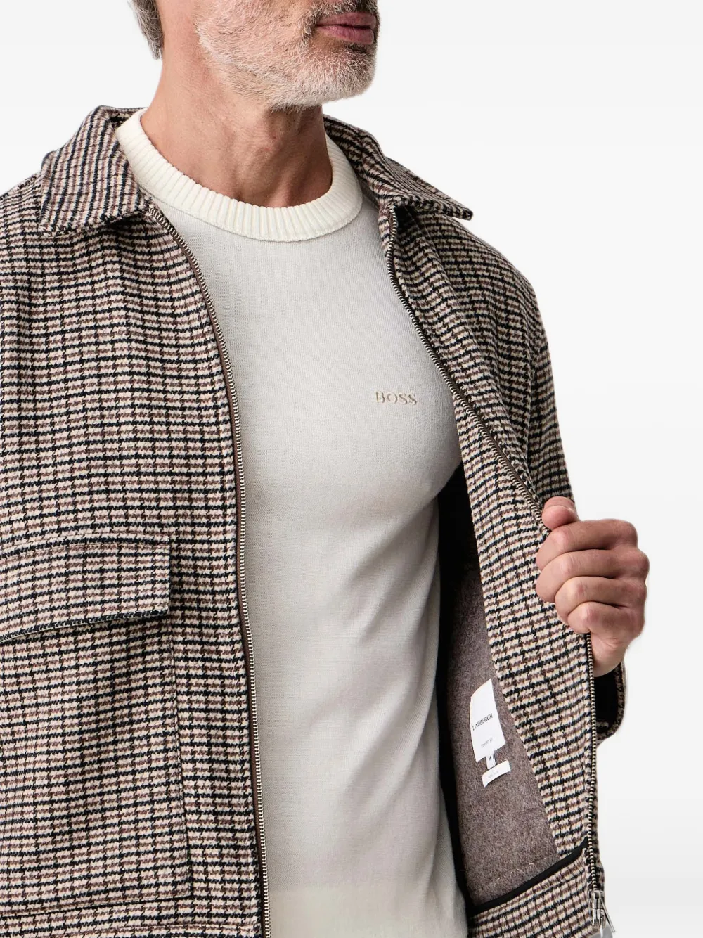 Lindbergh Jack met pied-de-poule-print Beige
