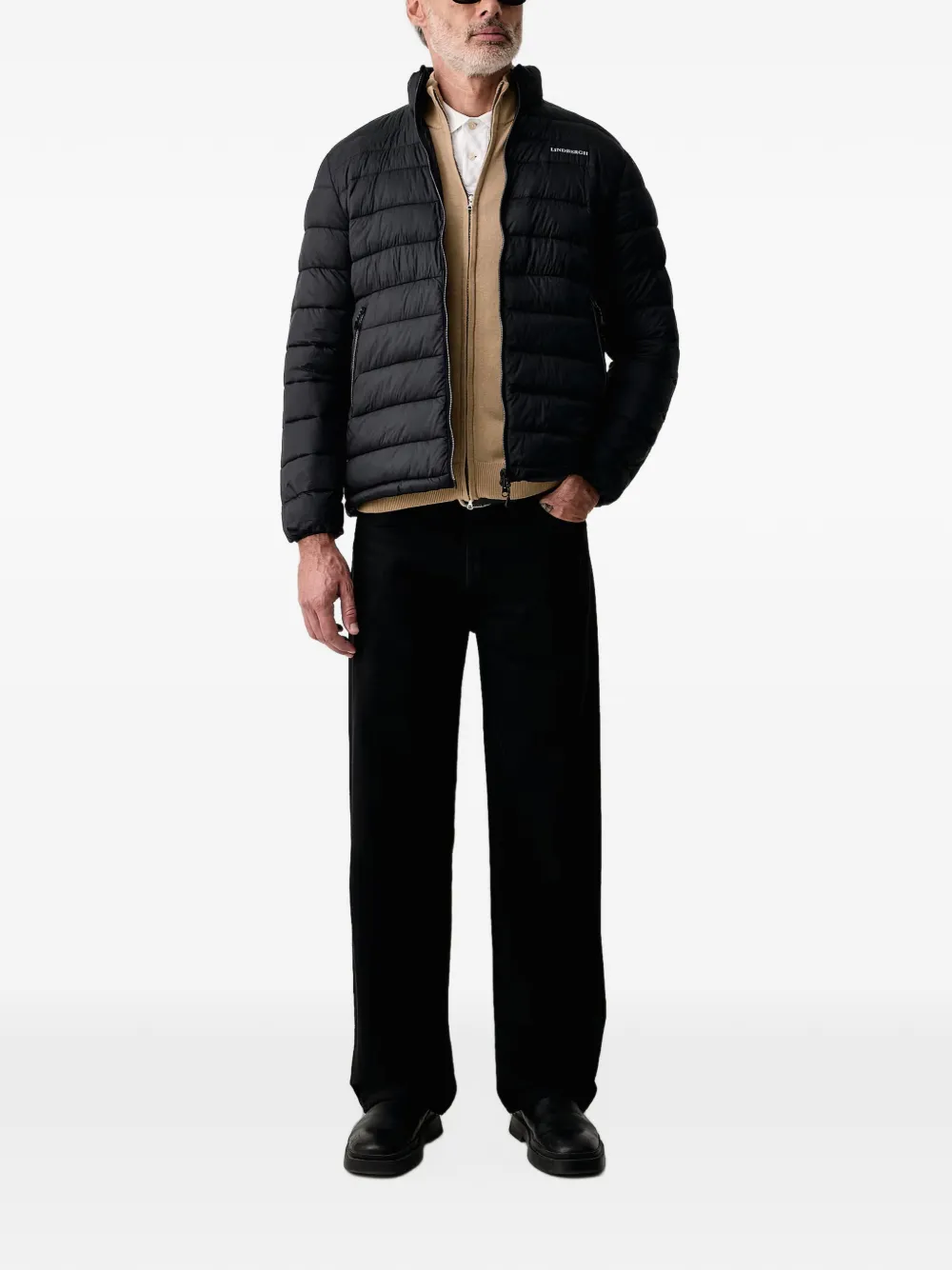 Lindbergh Bomberjack met logoprint Zwart
