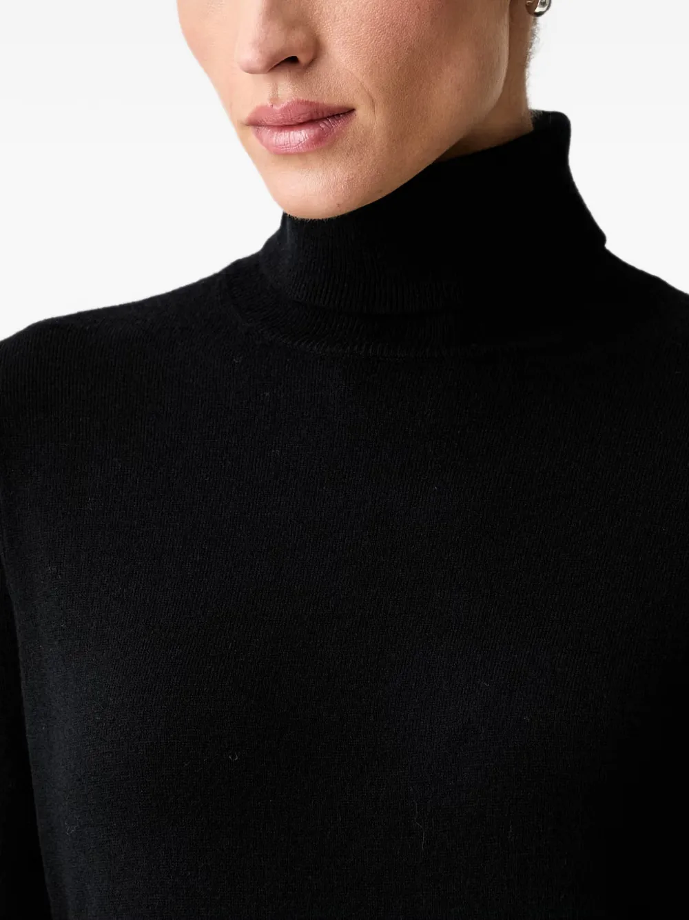 Marc O'Polo roll-neck knitted midi dress Zwart
