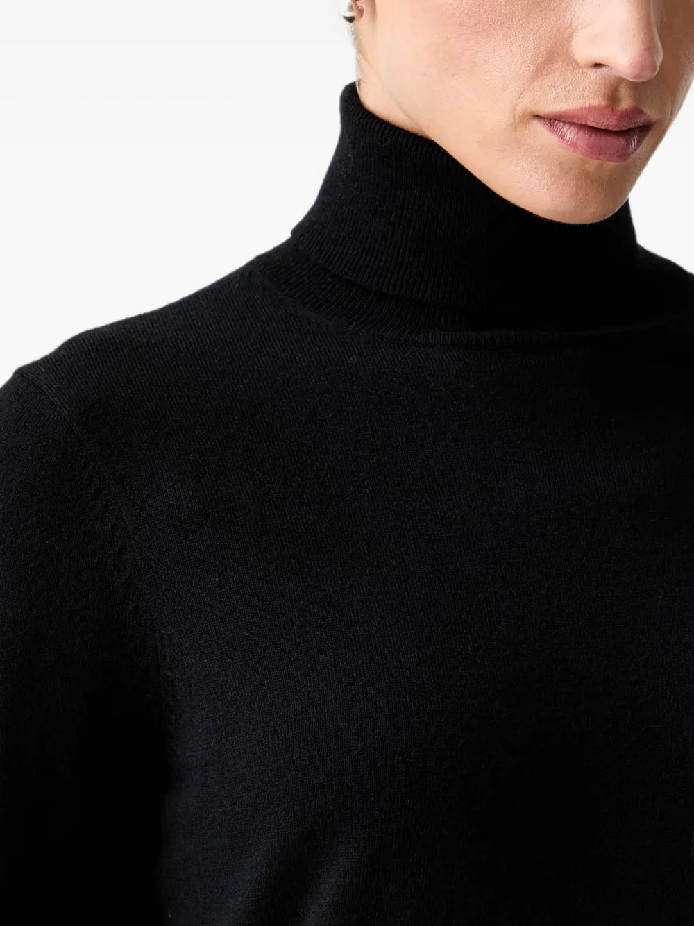 Marc O'Polo roll-neck knitted midi dress Zwart