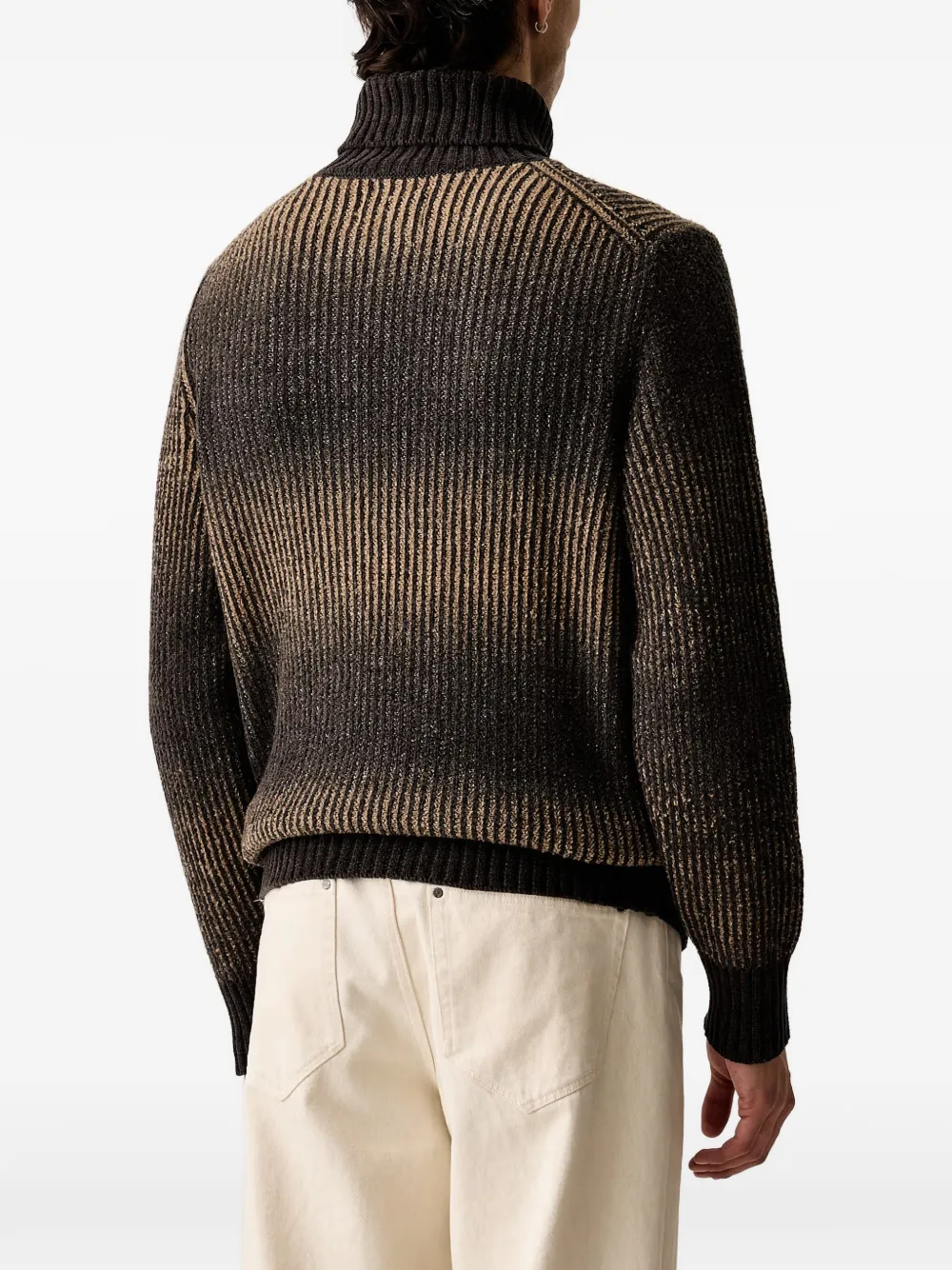 Marc O'Polo roll-neck ribbed-knit sweater Beige