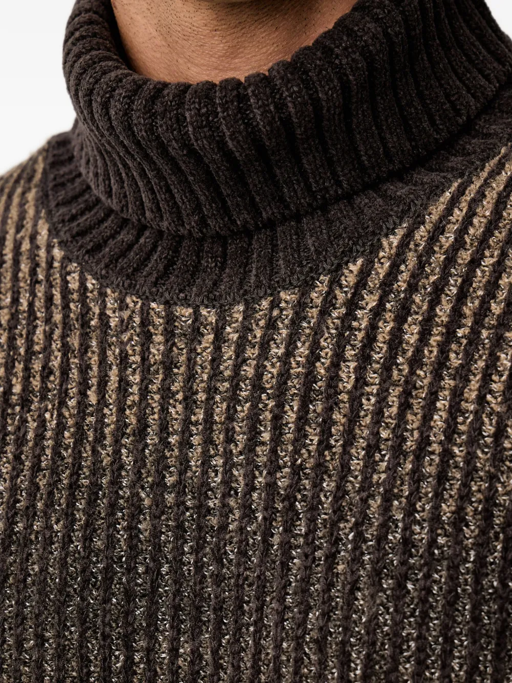 Marc O'Polo roll-neck ribbed-knit sweater Beige