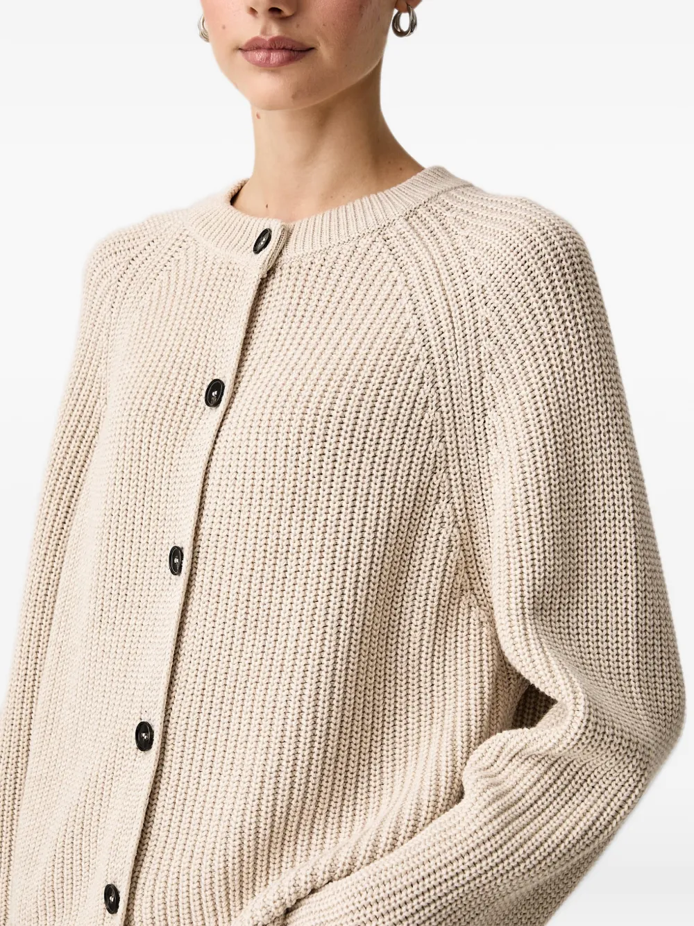Marc O'Polo raglan-sleeve cotton cardigan Beige