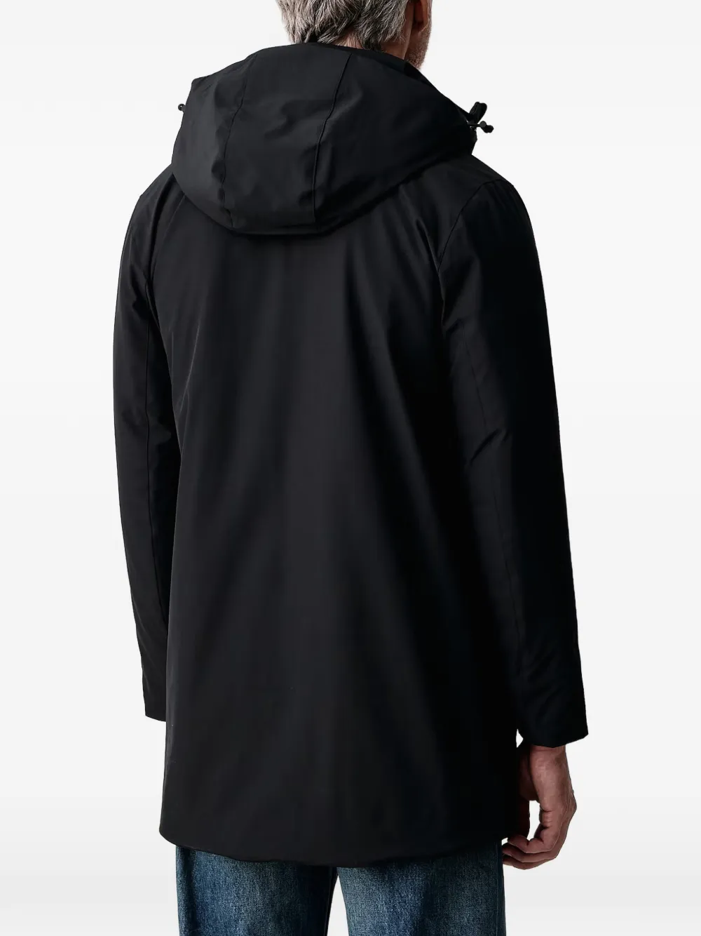 Lindbergh hooded logo-print parka Zwart