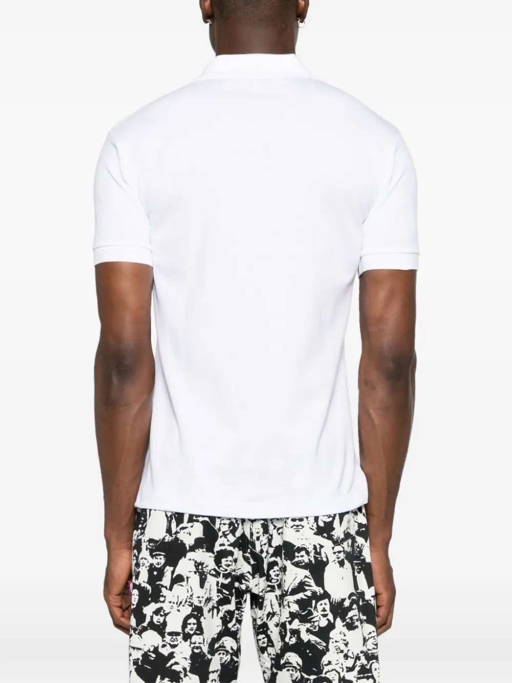 Comme Des Garçons heart-patch piqué polo shirt Wit