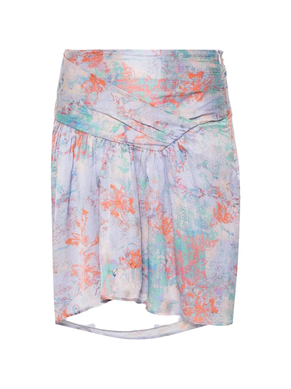 IRO Theoline ruffled abstract-print A-line mini skirt - Violet IRO Theoline ruffled abstract-print A-line mini skirt - Violet