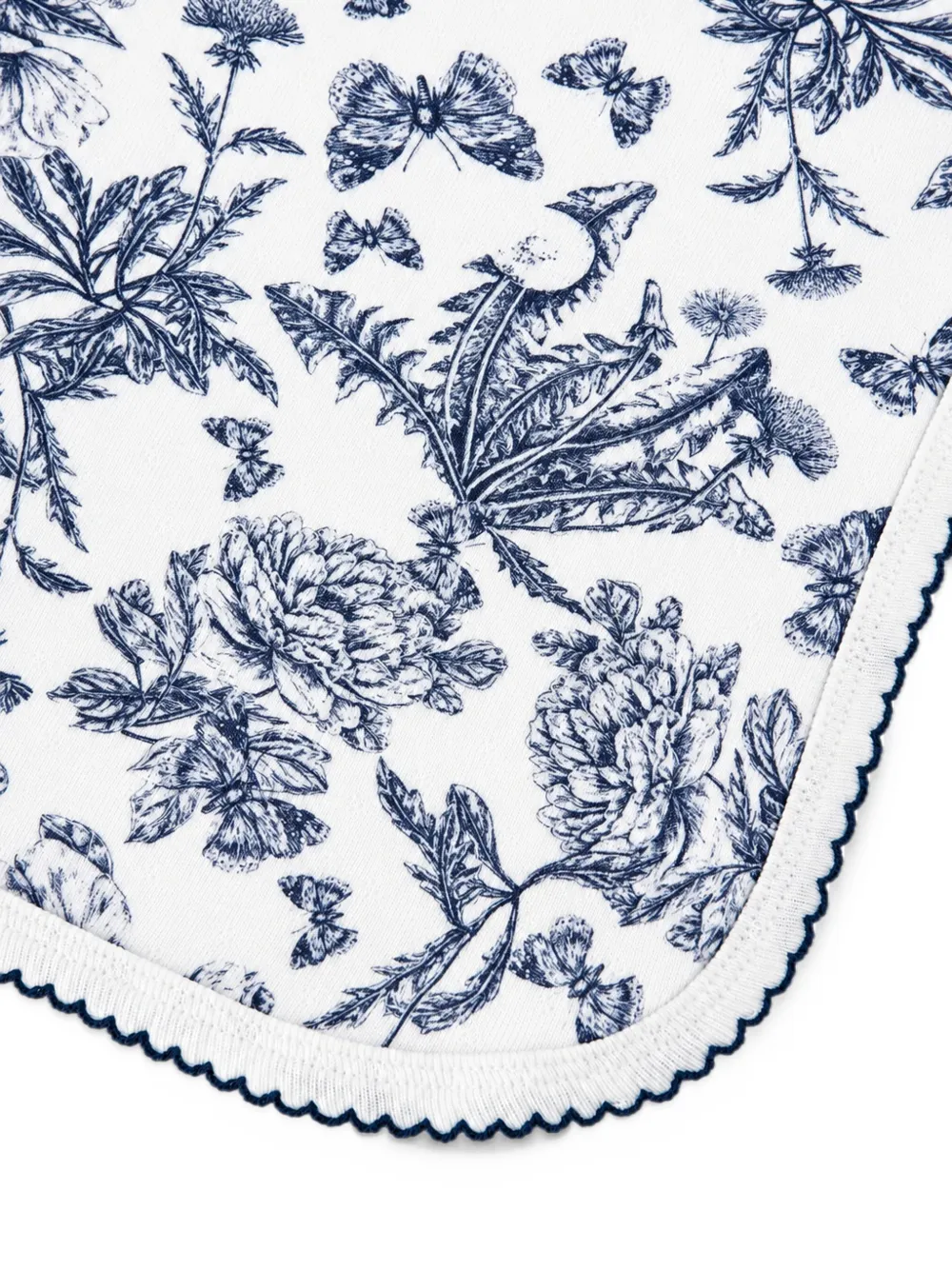 Tartine Et Chocolat floral-print cotton blanket Blauw
