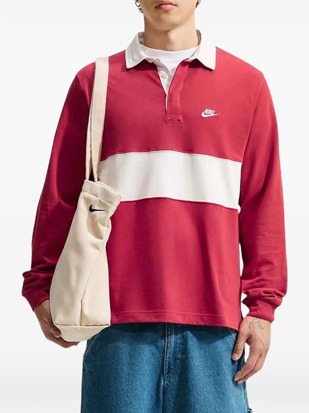 Nike Club panelled polo shirt - Rosso