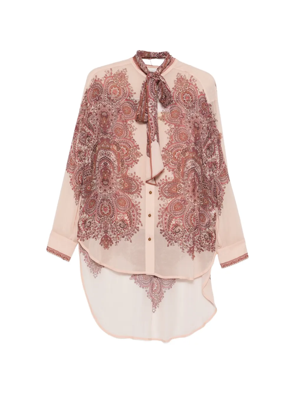 ZIMMERMANN Clash blouse met strikkraag Roze