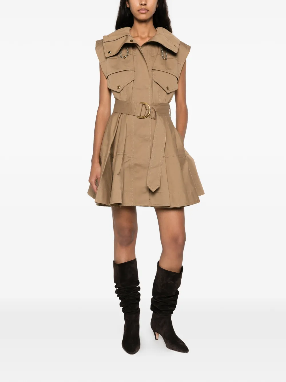 ZIMMERMANN Mouwloze mini-jurk Beige