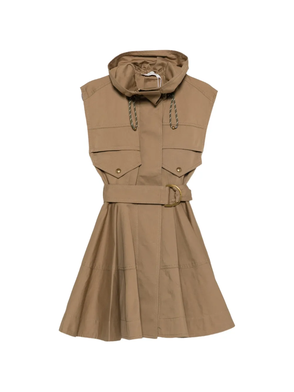 ZIMMERMANN Mouwloze mini-jurk Beige