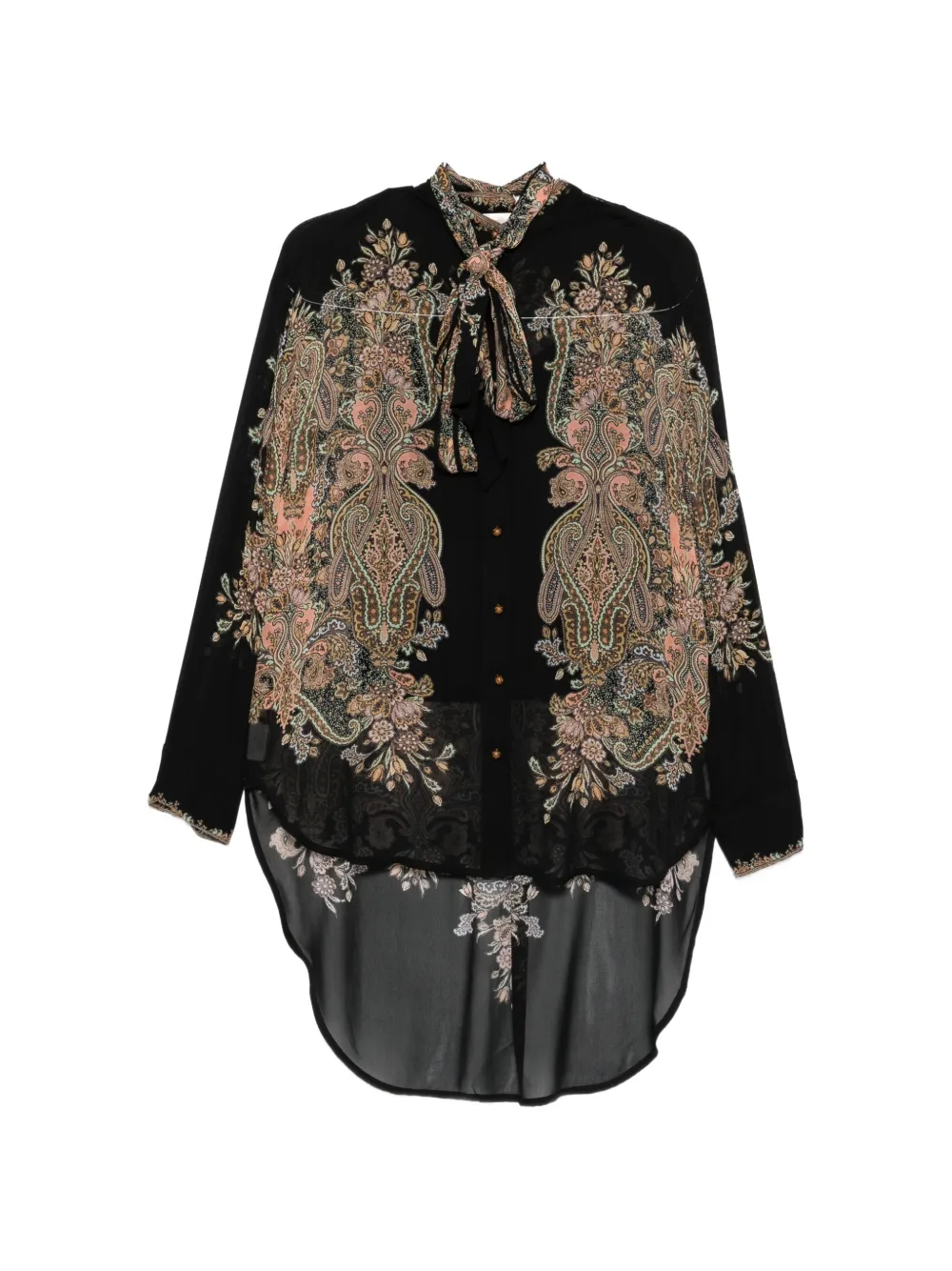 ZIMMERMANN Clash blouse met strikkraag Zwart